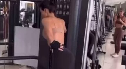 Kim Kardashian clowned by fans for workout routine