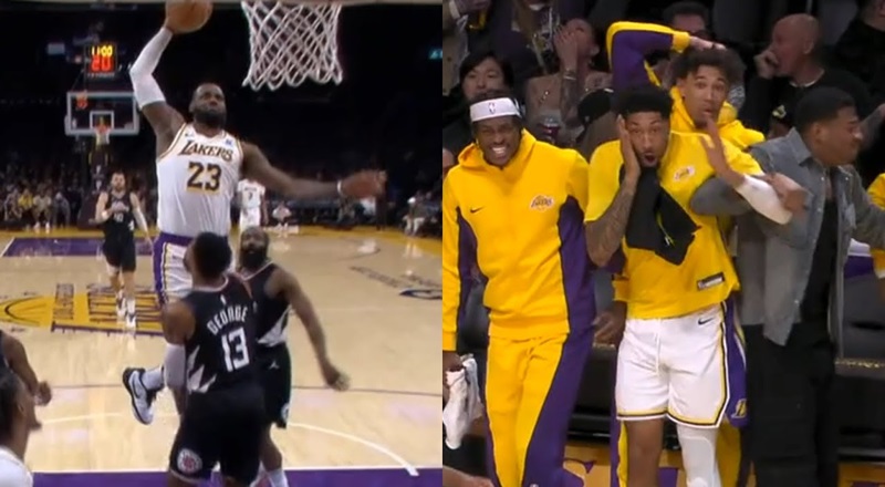 LeBron James shocks the world with his dunk on Paul George