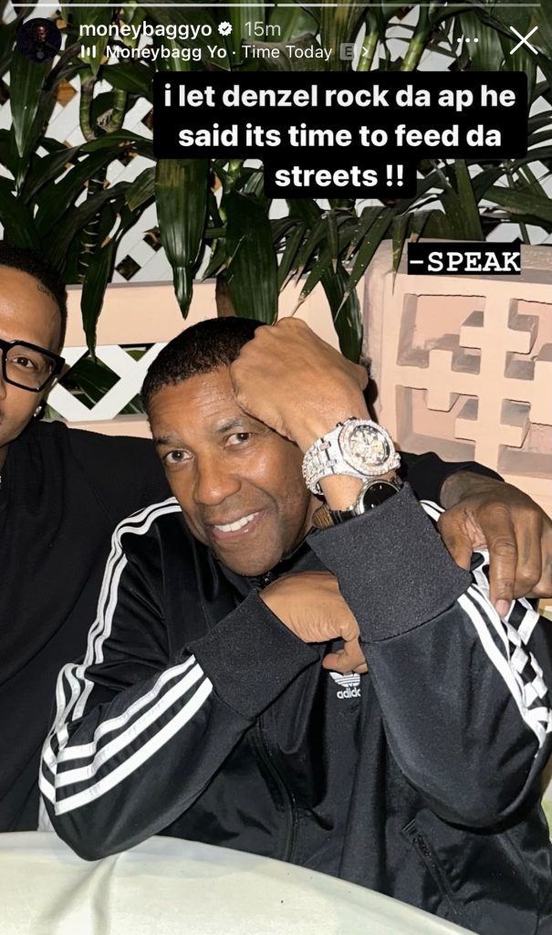 Moneybagg Yo trends after taking photo with Denzel Washington