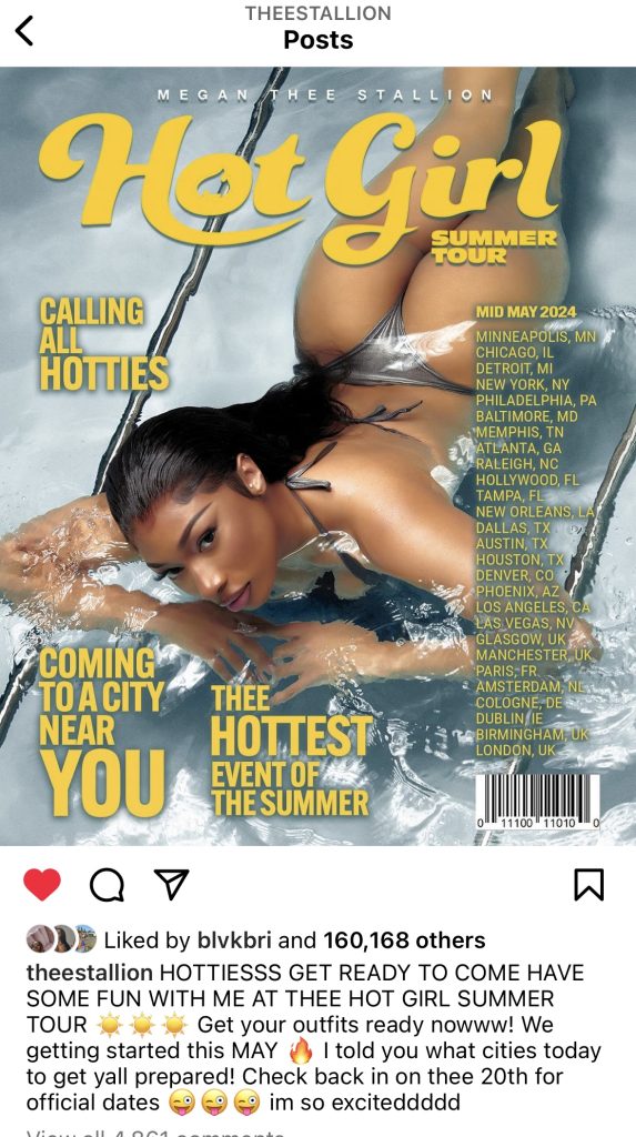 Megan Thee Stallion confirms list of cities for Hot Girl Summer Tour