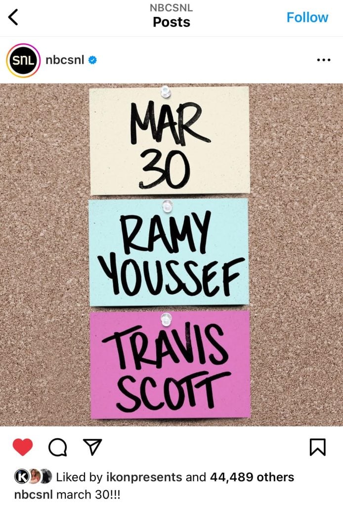 Travis Scott to perform on "Saturday Night Live" on March 30