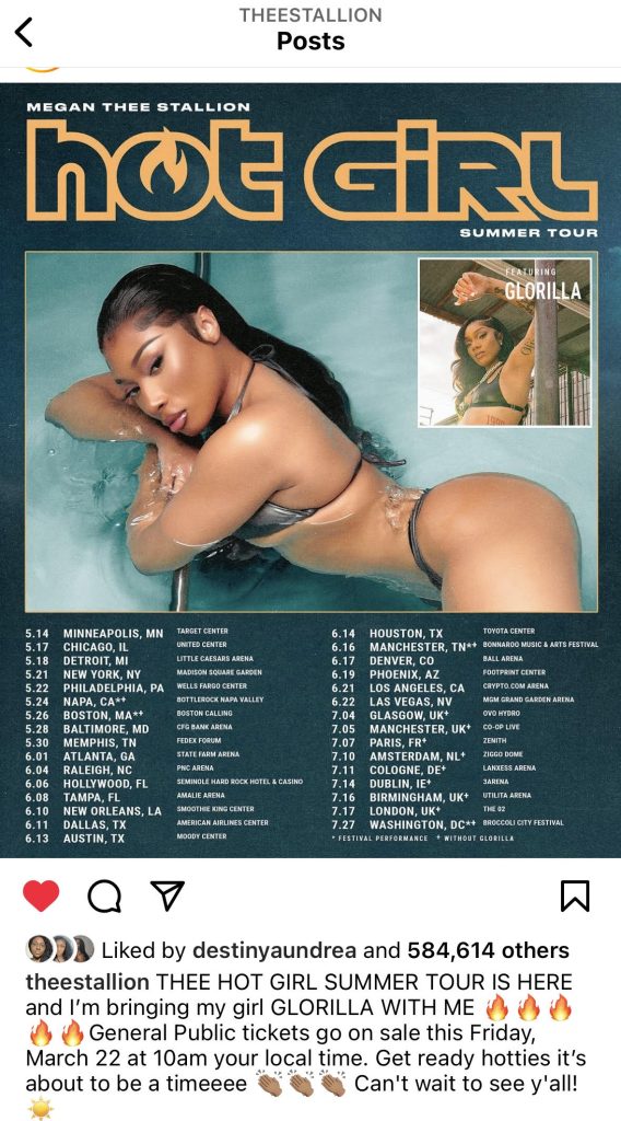 Megan Thee Stallion reveals dates for Hot Girl Summer Tour