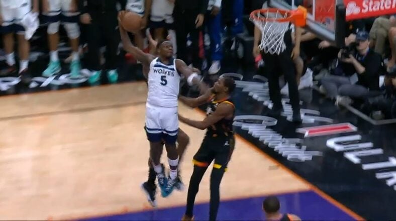 Anthony Edwards' epic dunk on Durant powers T-Wolves to victory