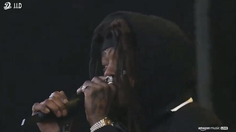 JID previews unreleased song with Anycia at Dreamville Festival