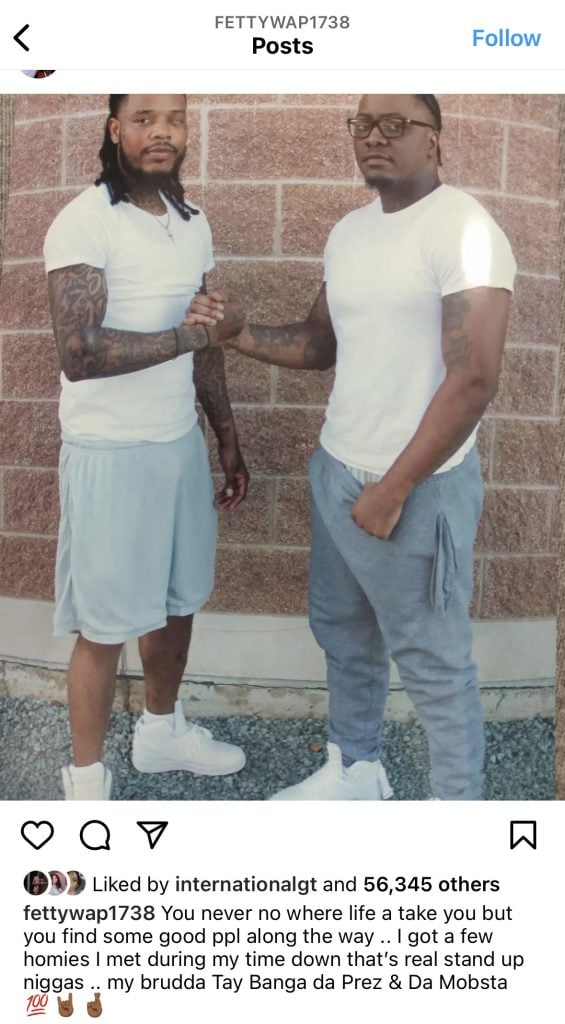 Fetty Wap trends after posting new prison photo
