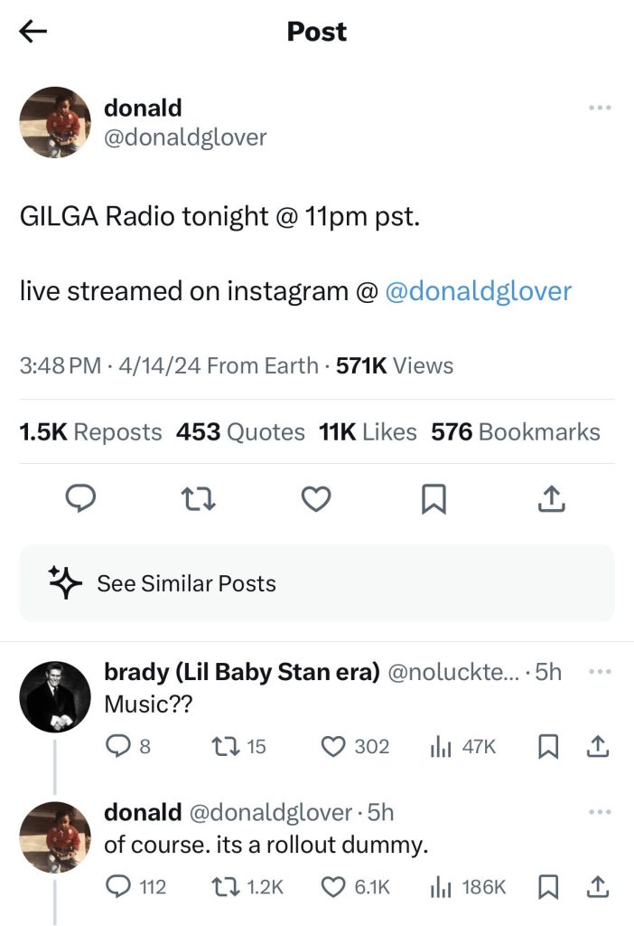 Childish Gambino announces rollout of upcoming music