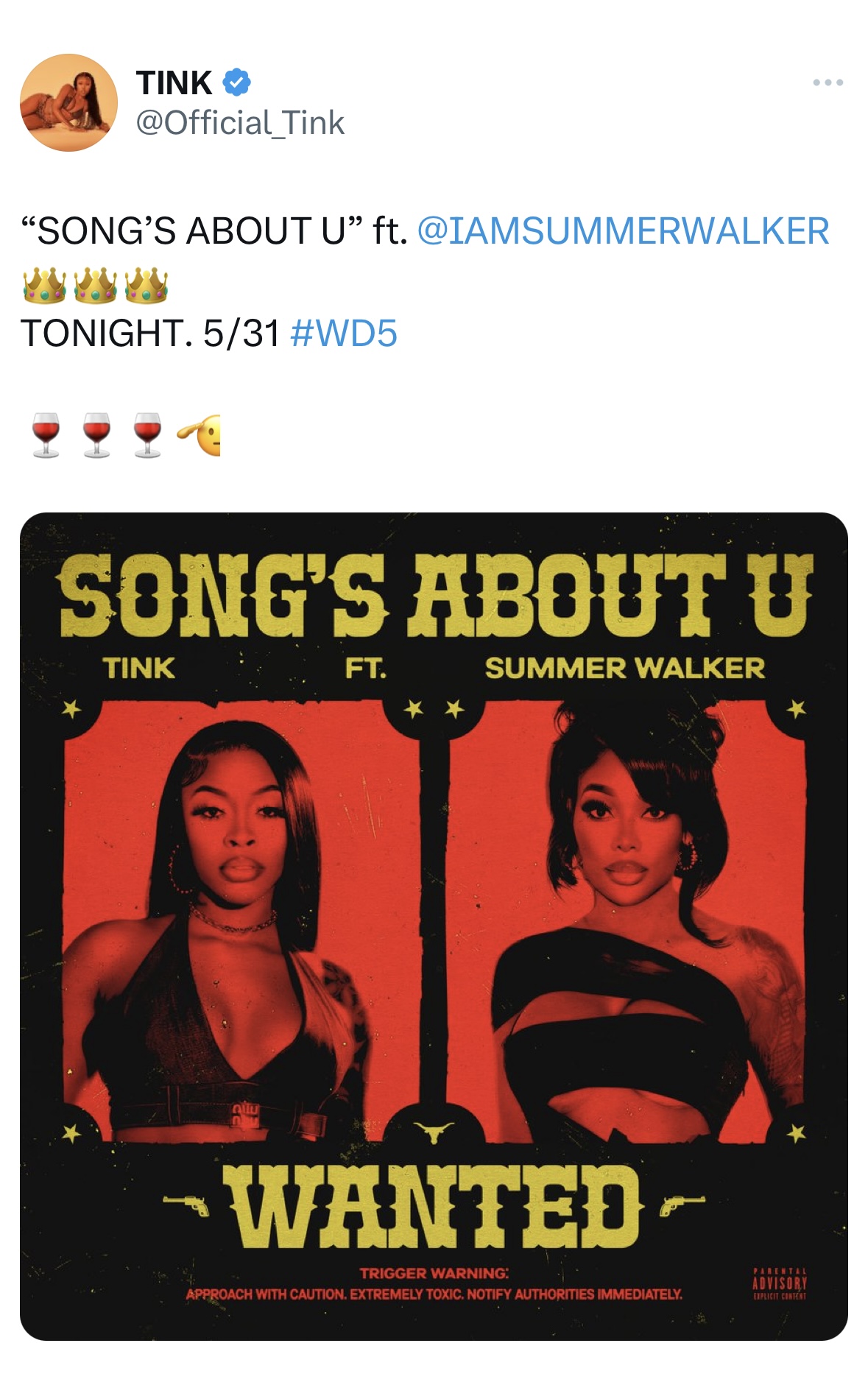 Tink announces “Song’s About U” single with Summer Walker