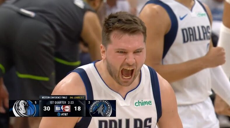 Luka Doncic’s back-to-back 3's ignite Dallas in Game 5 vs Wolves