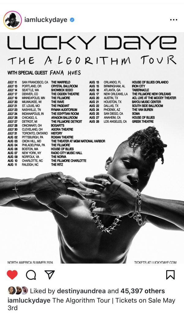 Lucky Daye announces dates for The Algorithm Tour