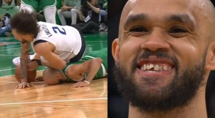 Derrick White chips tooth, Jaylen Brown teases him during Game 5