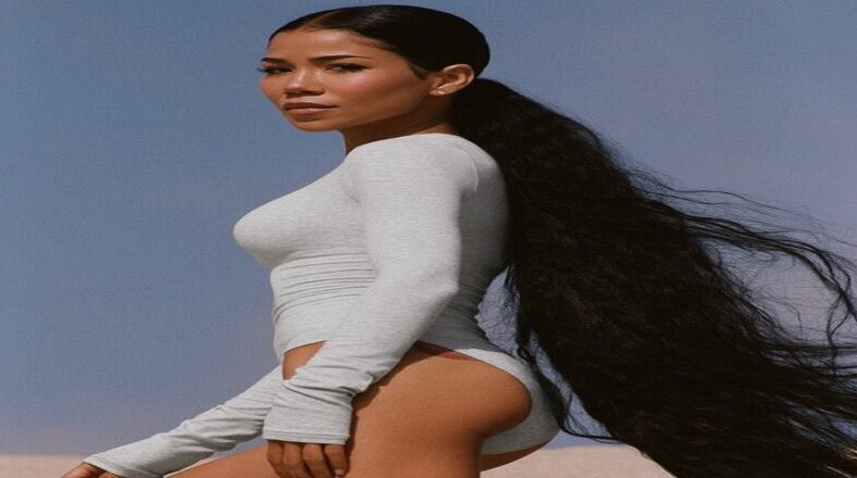 Jhené Aiko models in new SKIMS collection