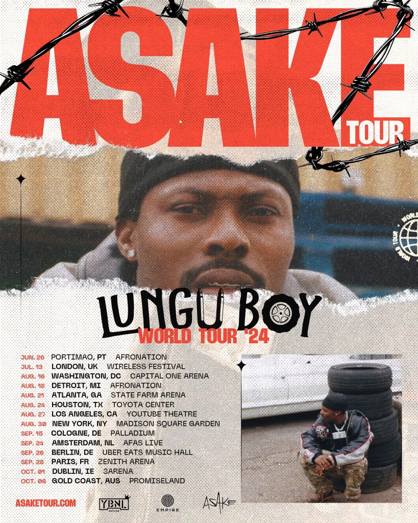 Asake announces dates for Lungu Boy World Tour