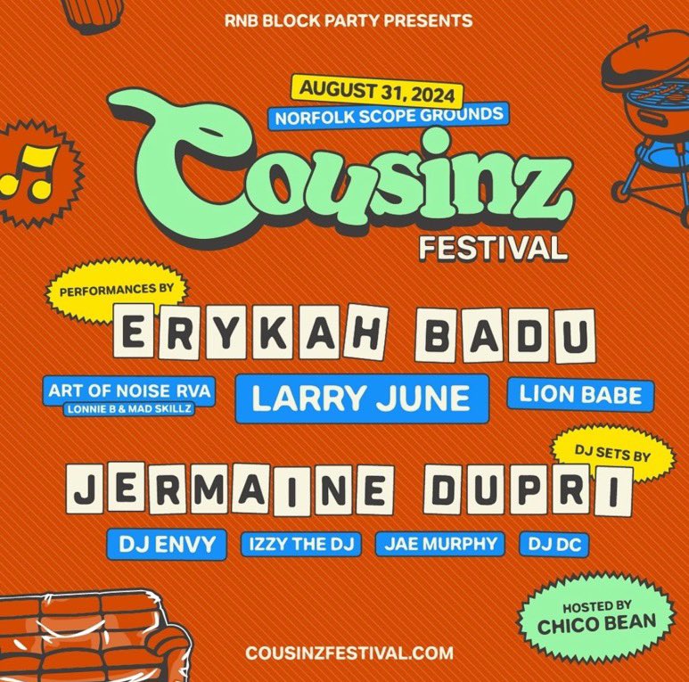Erykah Badu, Larry June & more to headline Cousinz Festival