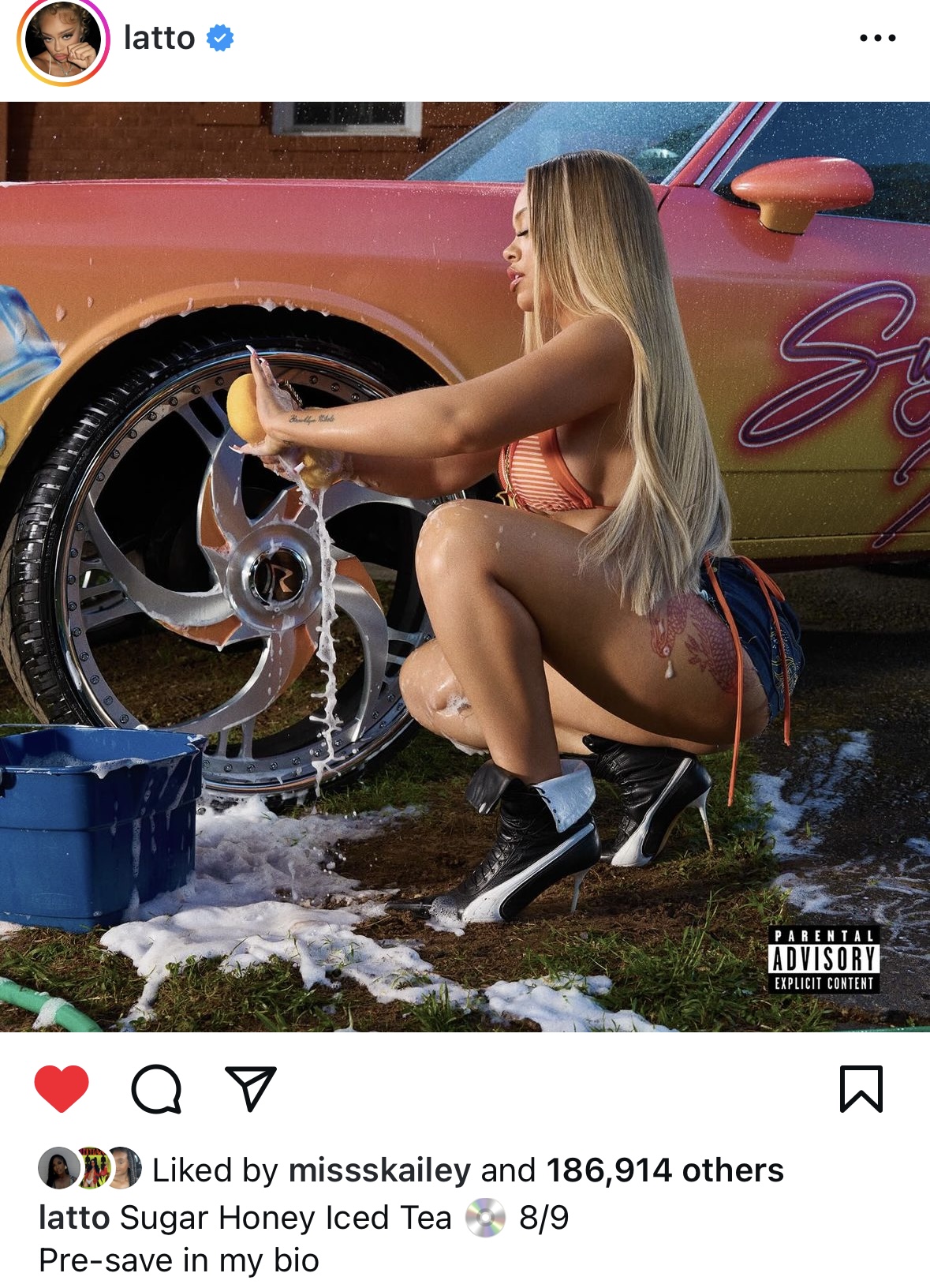 Latto reveals cover art for “Sugar Honey Iced Tea” album