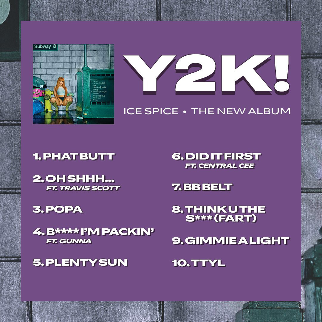 Ice Spice reveals tracklist for debut album “Y2K”
