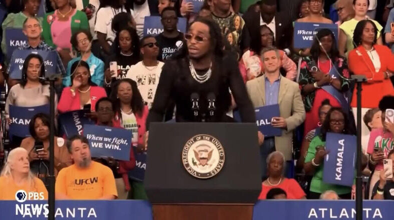 Quavo endorses Kamala Harris at Atlanta rally
