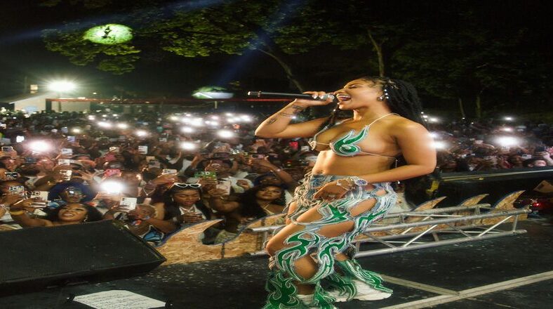 Shenseea performs at New York's BRT Weekend Block Party