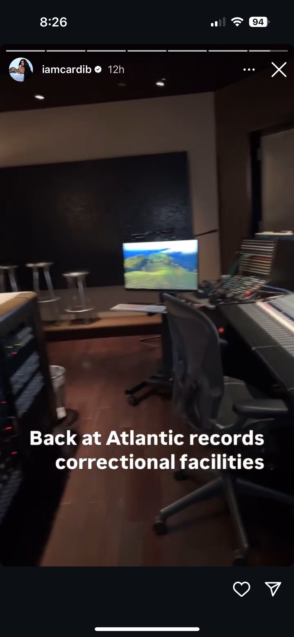 Cardi B compares Atlantic Records to a correctional facility