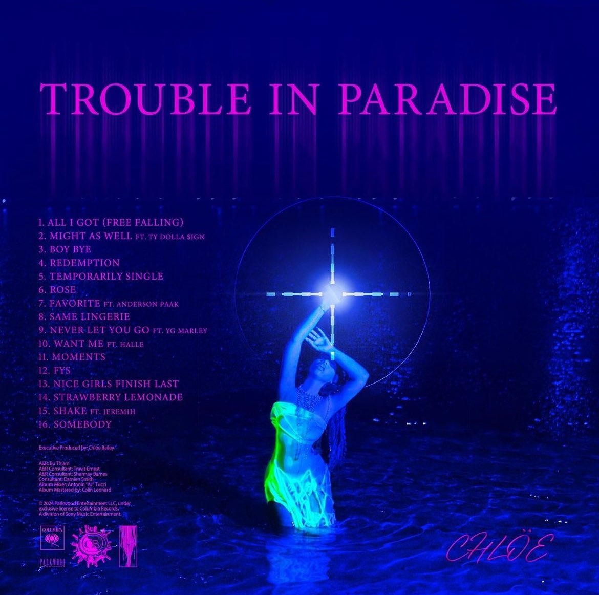 Chlöe reveals tracklist for “Trouble In Paradise album