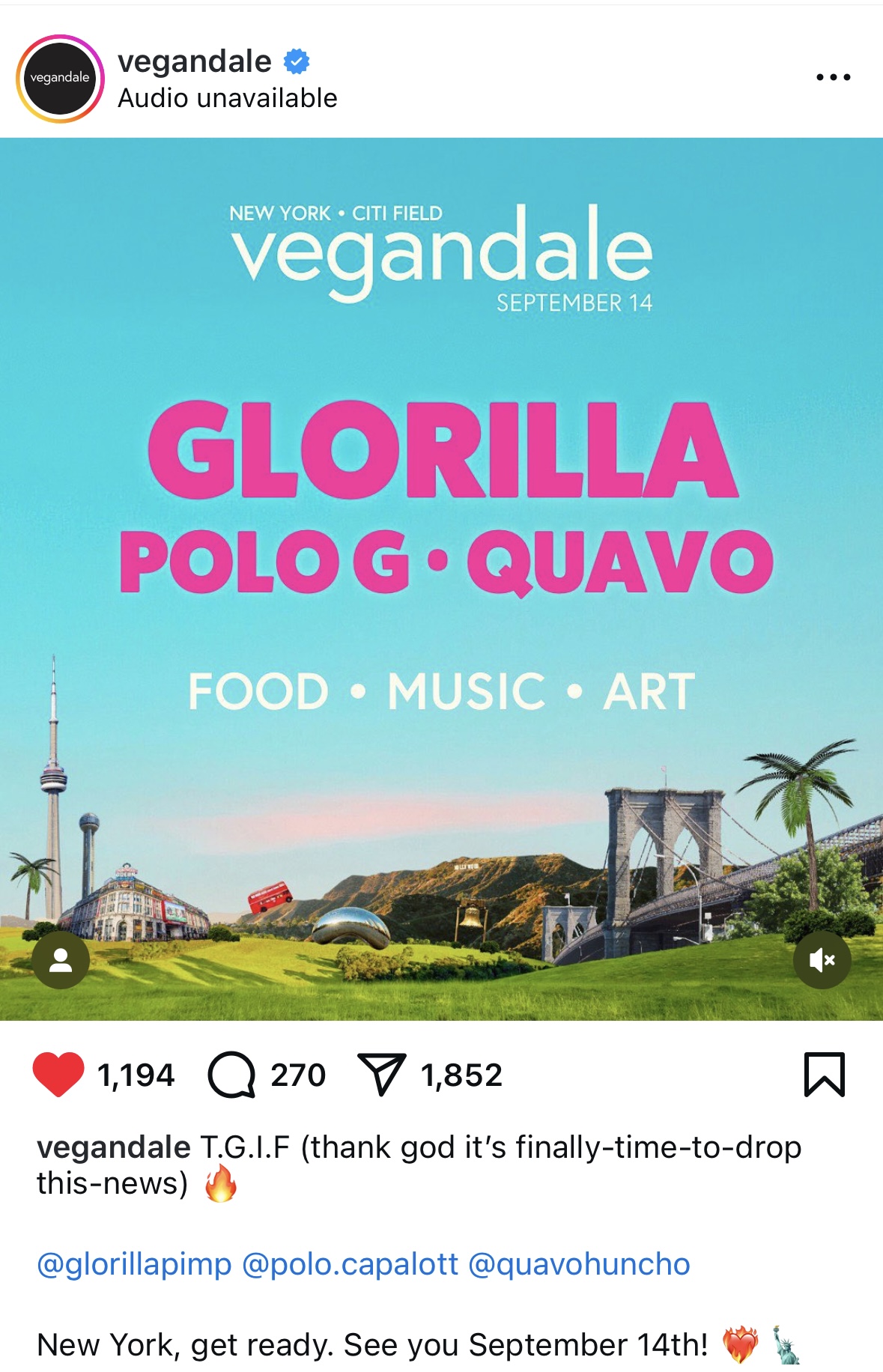 GloRilla, Quavo and Polo G to perform at Vegandale NYC