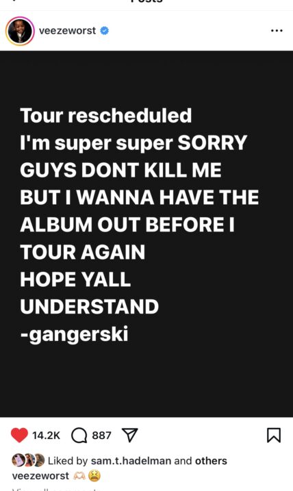 Veeze postpones upcoming tour to focus on new album release
