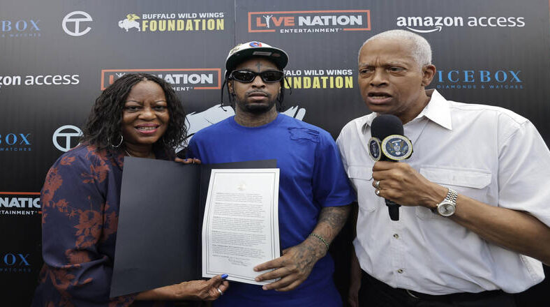 21 Savage hosts annual Issa Back To School Drive in Atlanta