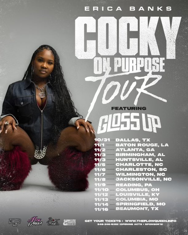 Erica Banks and Gloss Up announce Cocky On Purpose Tour
