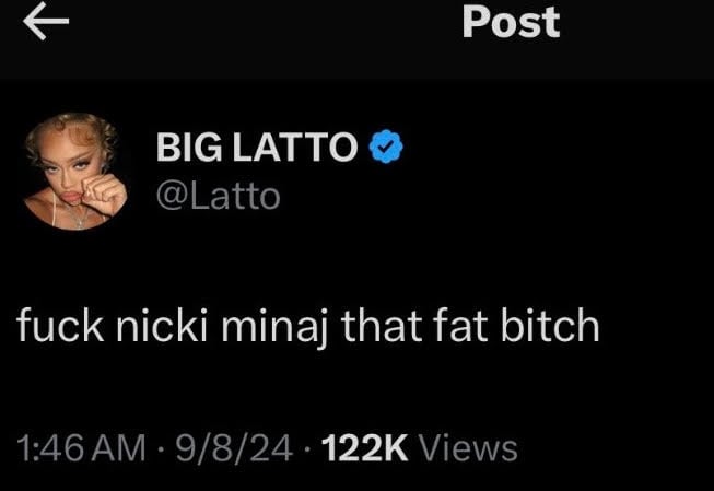 Latto's Twitter/X account gets hacked and includes Nicki Minaj diss