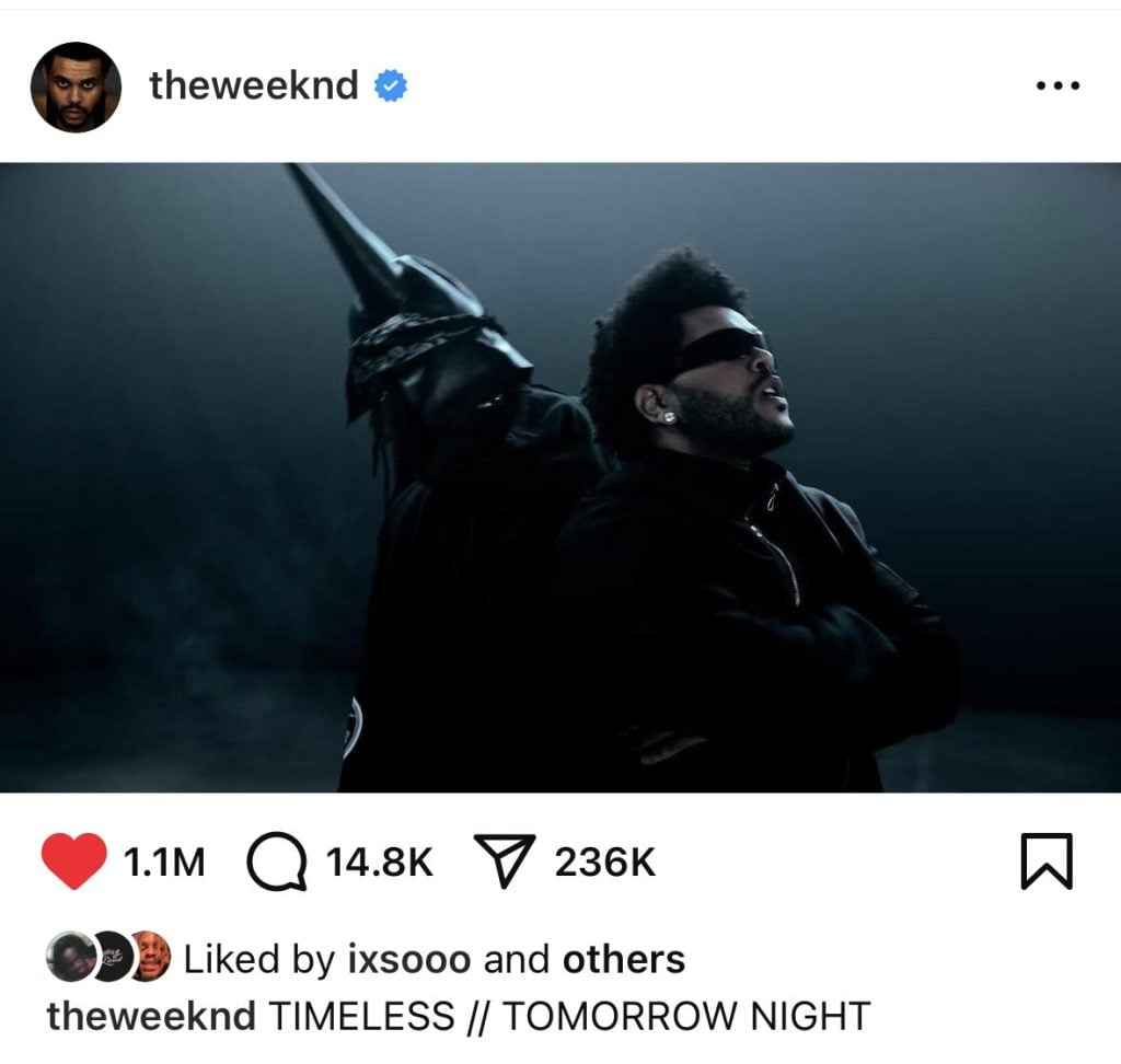 The Weeknd to release "Timeless" single with Playboi Carti
