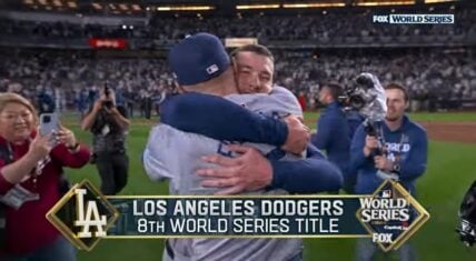 Los Angeles Dodgers celebrate their 8th World Series win after defeating the New York Yankees.