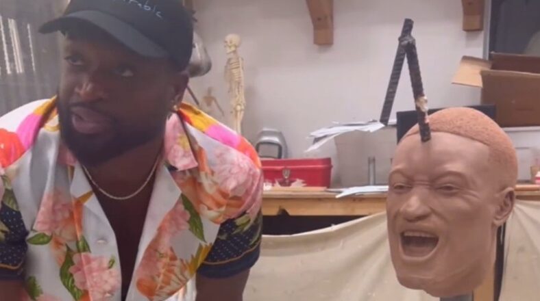 Dwyane Wade working closely on his statue’s clay model