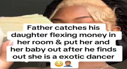 Father confronting daughter about her job as an exotic dancer, leading to her eviction.