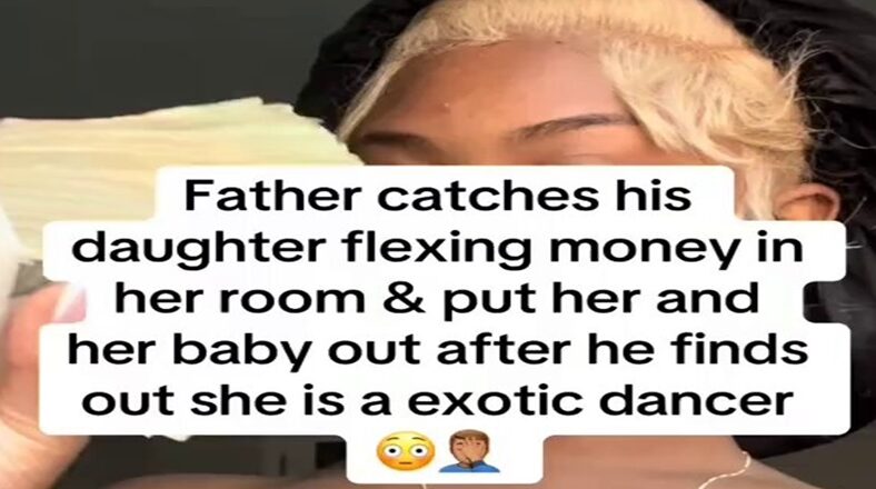 Father confronting daughter about her job as an exotic dancer, leading to her eviction.