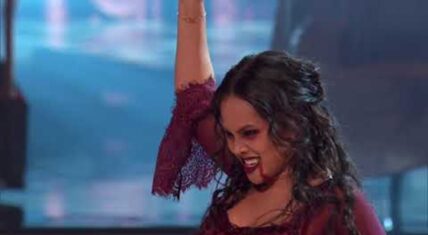 Jenn Tran eliminated from DWTS in Halloween-themed episode.
