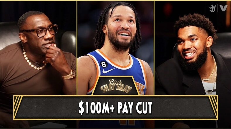 Karl-Anthony Towns during interview on Shannon Sharpe’s Club Shay Shay podcast discussing Knicks trade and pay cut