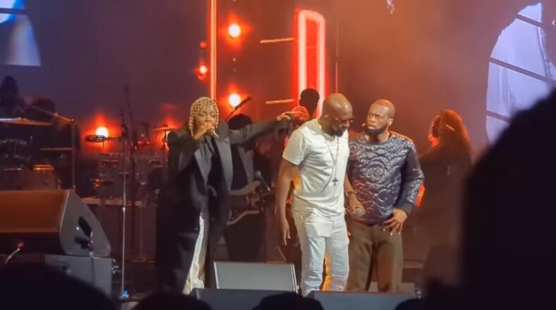 Lauryn Hill and Pras Michel at Fugees performance
