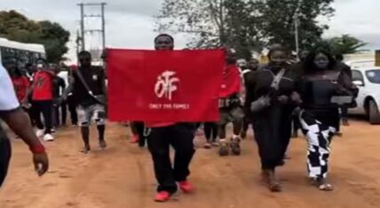 Lil Durk’s fans in Ghana marching in support following his arrest.