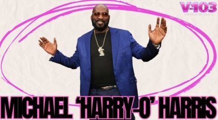 Michael "Harry-O" Harris promoting 'Our Community First' initiative on V-103 in Atlanta