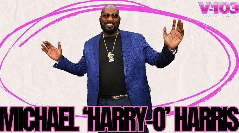 Michael "Harry-O" Harris promoting 'Our Community First' initiative on V-103 in Atlanta