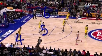 Pistons technical foul for having six players on court