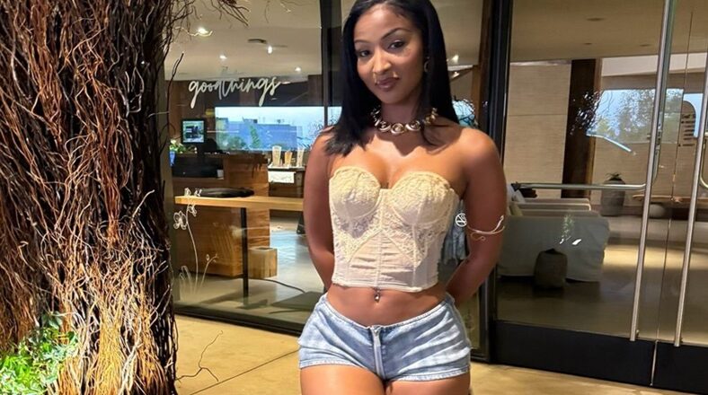 Shenseea in stunning outfit at Lakers season opener