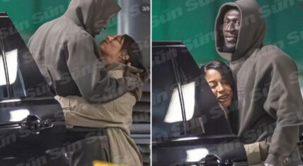 Stormzy and Victoria Monét sharing a close hug, sparking dating rumors