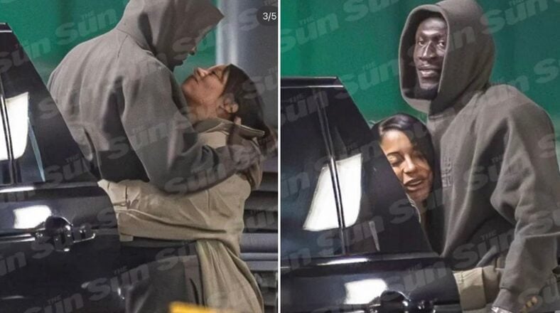 Stormzy and Victoria Monét sharing a close hug, sparking dating rumors