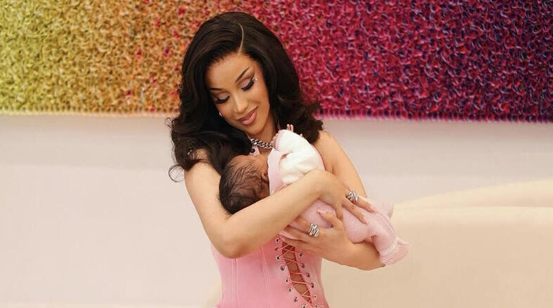 Cardi B shares photos of her newborn child