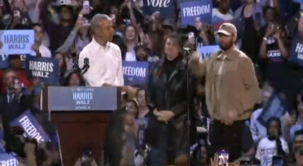 Eminem introduces Barack Obama in Detroit at Kamala Harris rally