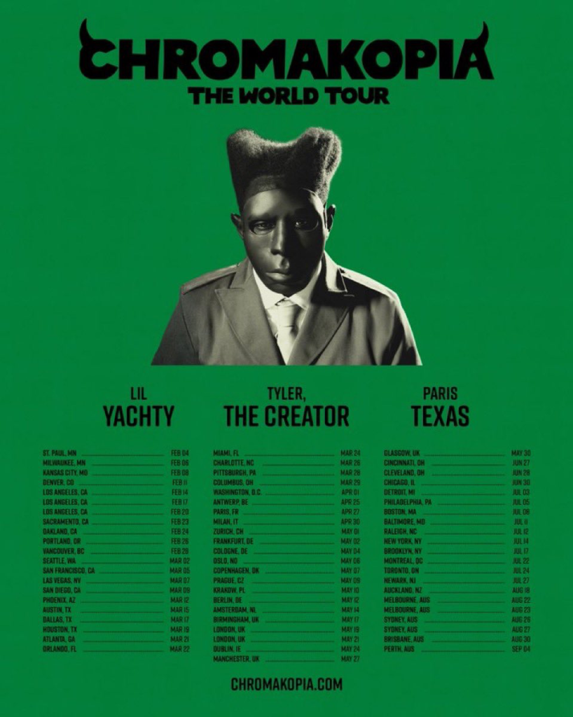 Tyler, The Creator announces dates for Chromakopia World Tour