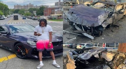 Andre Beadle posing with his car before the fatal crash
