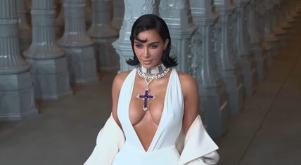 Kim Kardashian wearing Princess Diana’s $200K cross necklace at LACMA Art+Film Gala