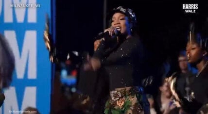 GloRilla performs "TGIF" at Kamala Harris rally in Milwaukee