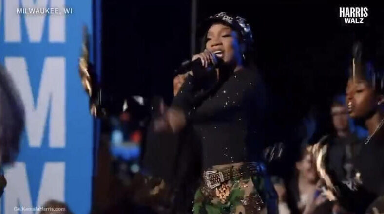GloRilla performs "TGIF" at Kamala Harris rally in Milwaukee